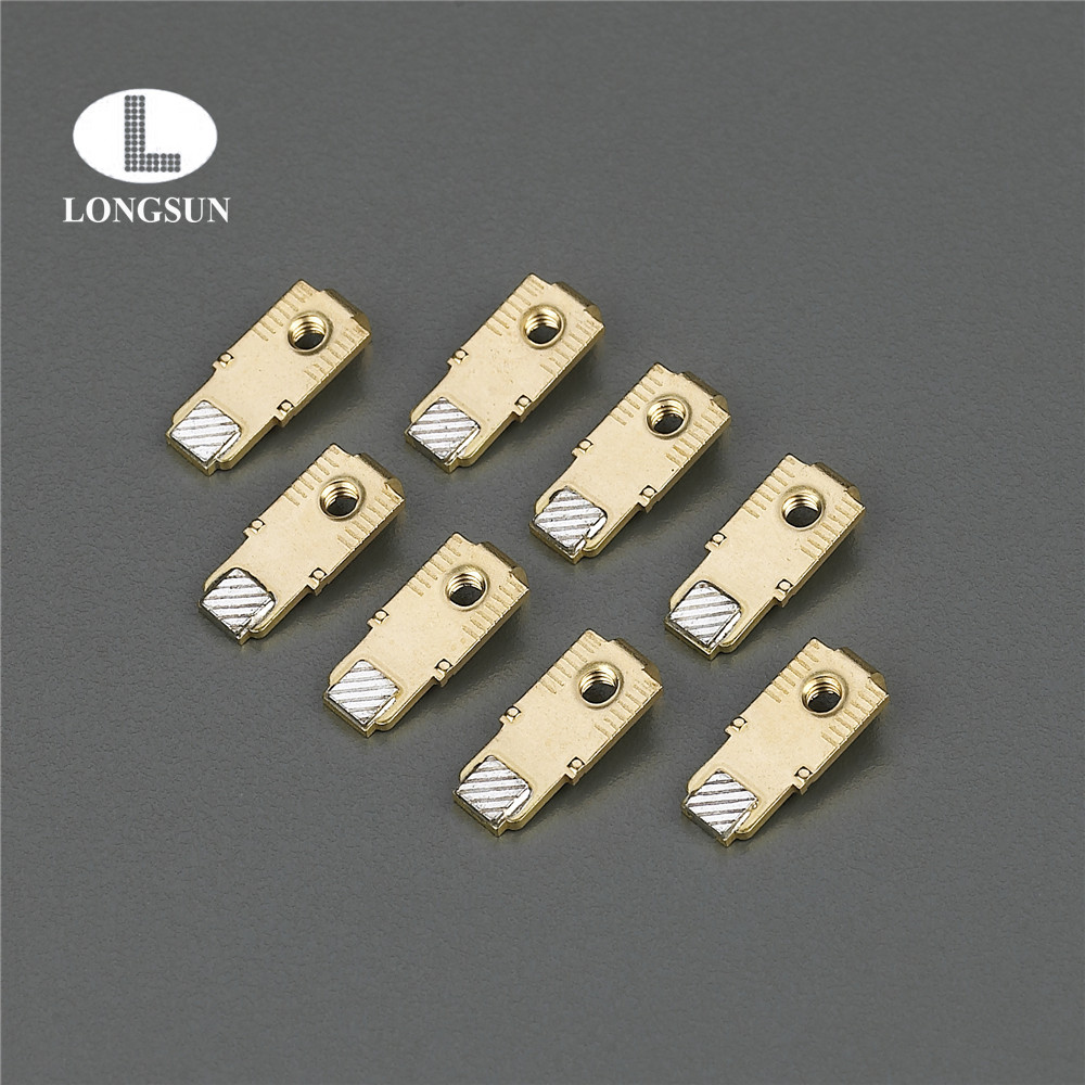 Custom Metal Stamping Parts / Electrical Parts With Silver Contact Points