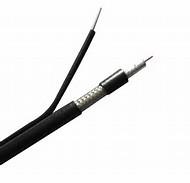 China RG11 with Steel Messenger CATV Coaxial Cable 14 AWG CCS 60% AL Braid PVC Jacket on sale