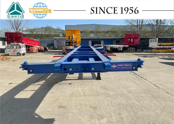 Cheap 3 Axle Skeletal Trailer Container Chassis Trailer With Container Locks for sale