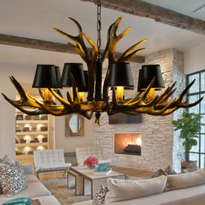 China Horn chandelier lighting for indoor Cloth Shope Bar Lighting Fixtures (WH-AC-13) on sale