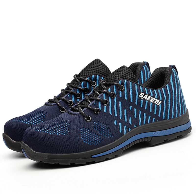 Shengjie Lightweight Mesh Mid Cut Oil Resistant Work Boots Industrial Men'S Steel Toe Steel Plate Safety Shoes