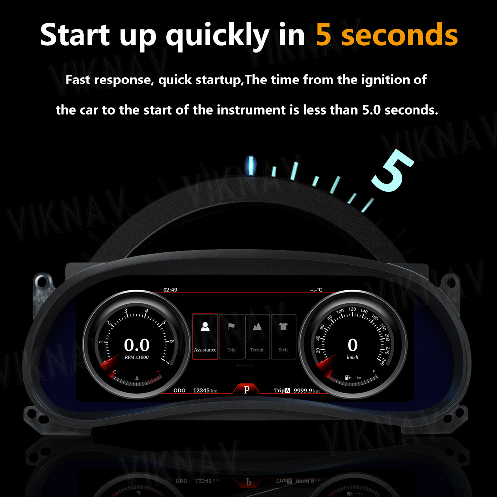 Digital Dash Instrument Cluster for 2011-2017 Jeep Wrangler JK Digital Gauge Instrument Speedometer Replacement