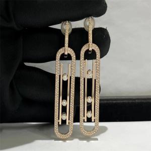 China wholesale designer brands 18k gold jewelry factor 18 karat gold diamond earrings for women on sale