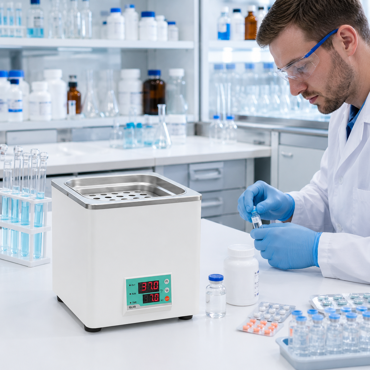 Cenlee Laboratory Sample Heating Precise Digital Control 1-Well Ambient to 100C 300W Constant Temperature Water Bath