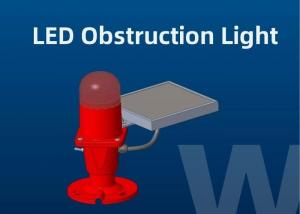 Quality Solar Red Obstruction Light For Tall Buildings Towers Cranes And Bridges wholesale
