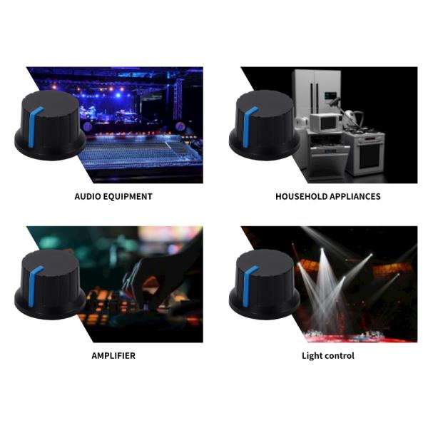 A9 volume knob potentiometer knob Plastic control knob 6mm white red green blue yellow orange