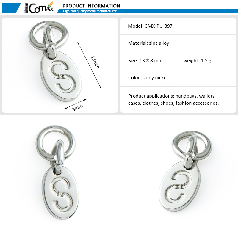 Men'S Superior Small Engraved Logo Pendant Metal Tag Custom Oval Shape Metal Jewelry Tags