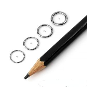 Lightweight Titanium Ear Jewelry Butterfly Back Titanium Clickers 20g