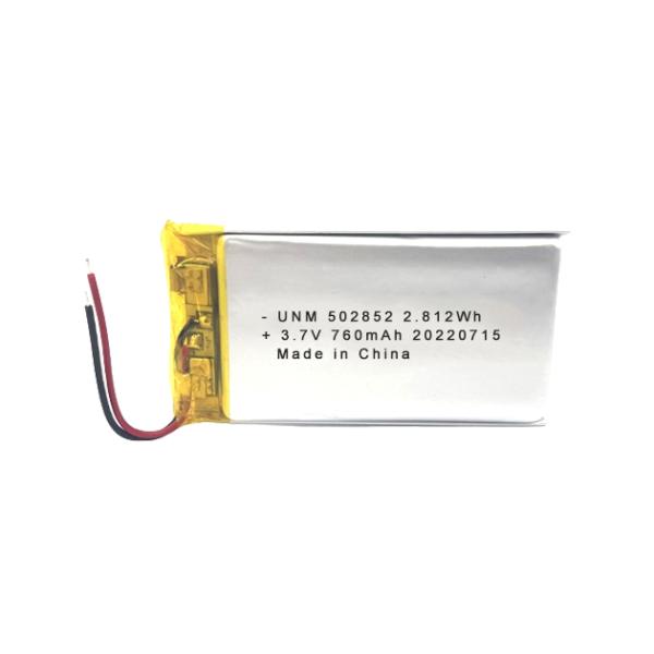3.7V 760mAh Lithium-Ion Polymer Rechargeable Battery 502852 For LED Lights