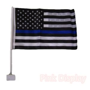 Wooden Pole Double Stitched CMYK Hand Waving Flag