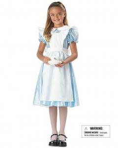 China Alice in Wonderland Girls Child Costume wholesale includes Blue dress and apron in White on sale