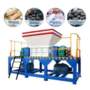 China Industrial Waste Tire Shredder Double Shaft Rubber Recycling Shredder on sale