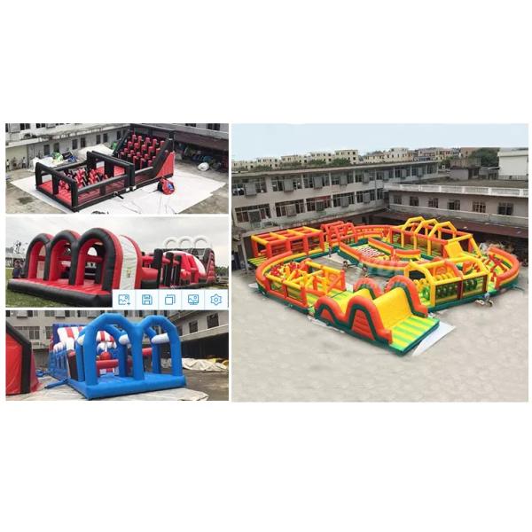 0.55mm PVC Inflatable Obstacle Course Kids Run Bouncer Silde 10mL*5mW*4mH