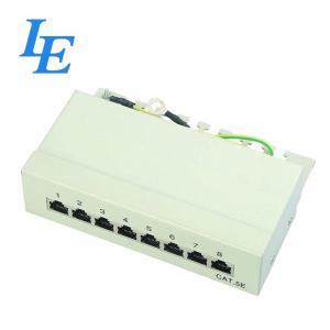China White 8 Port Patch Panel Wall Mount , CRS Cat5e Pass Through Patch Panel on sale