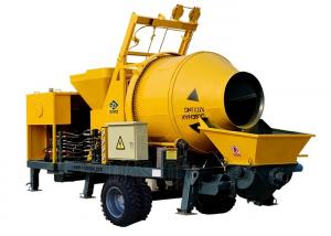 China Mobile Trailer mounted price concrete pump machine 30m3/h capacity concrete mixer pump on sale