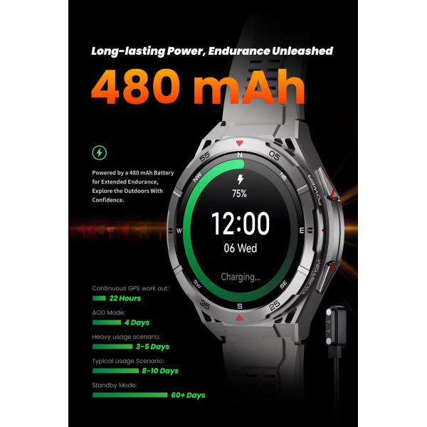 X2B Smart Watch GPS Positioning Men Outdoor Sport Health Monitoring Fitness Tracker