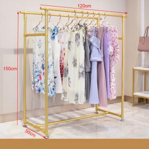China Store  Showroom Hanging Cloth Rack Stainless Steel Clothing Display Stand on sale