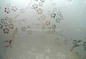 Quality Clear Float Curve Acid Etched Glass 4mm 5mm 6mm For Curtain Walls And Bathroom wholesale