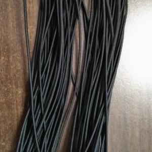 Quality 1.5mm Black Round Elastic Cord Polyester Elastic Bungee Cord wholesale