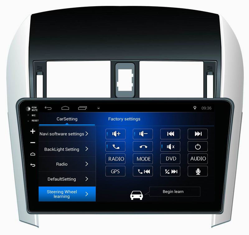 Ouchuangbo auto gps media kit stereo android 8.1 for Toyota Corolla 2007-2011 support USB SWC AUX touch screen