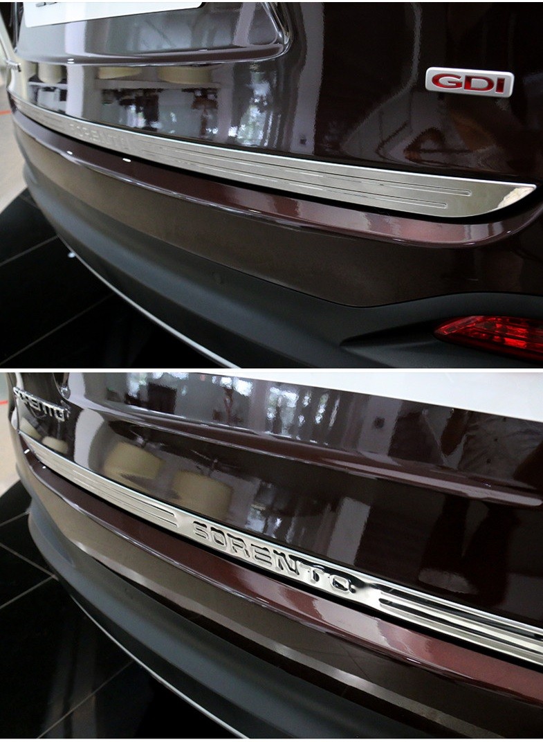Back Door Lower Garnish Stainless Steel Auto Trim Parts For Kia Sorento 2015