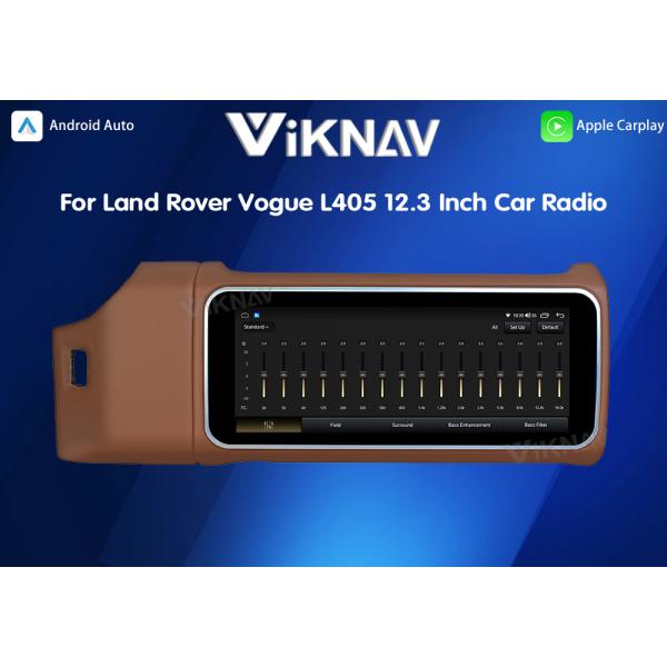 Viknav 12.3 Inch Touch Screen Car Radio For Land Rover Range Rover Vogue L405 2013-2017 Multimedia Player GPS Navigation Head Unit (Brown)