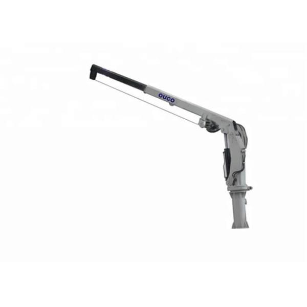 White Color 0.98T5M Hydraulic Marine Crane Telescopic Boom Boat Crane For Boat