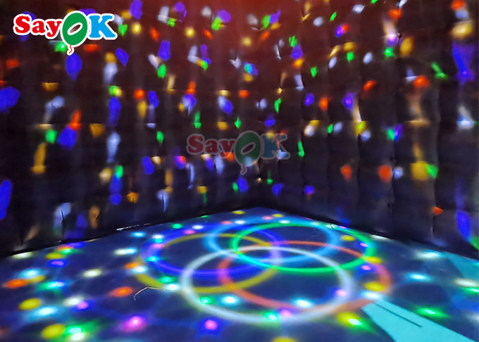 Tarpaulin Inflatable Cube Tent With Led Lights Inflatable Wedding Party Tent