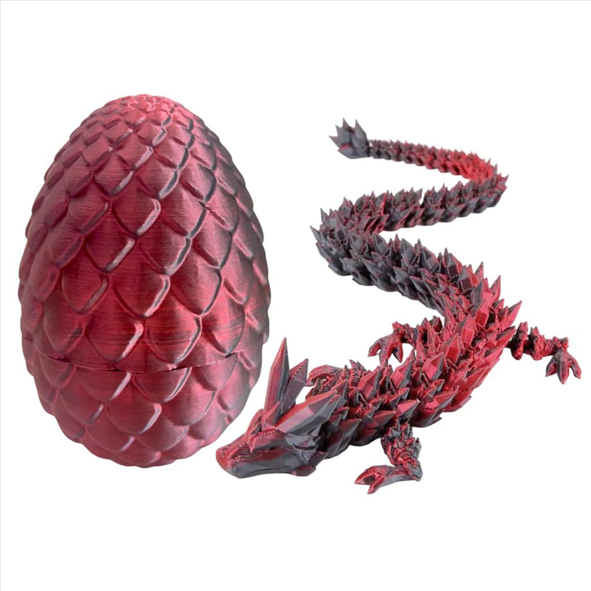 Articulated Crystal in Egg Executive Fidget Desk Toy 3D Printed Dragon Eggs for Unisex Age Range 5-7 Years
