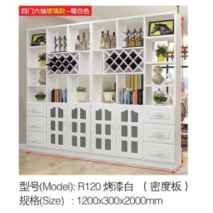 Quality Light Color Wall Divider Cabinet 1200*300*2000mm Large Storage Space wholesale