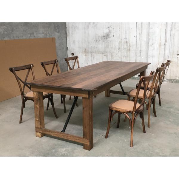 Folded Nordic Modern Rattan Cross Back Solid Wood Wedding Wooden Chair for Banquet Y Mail Packing