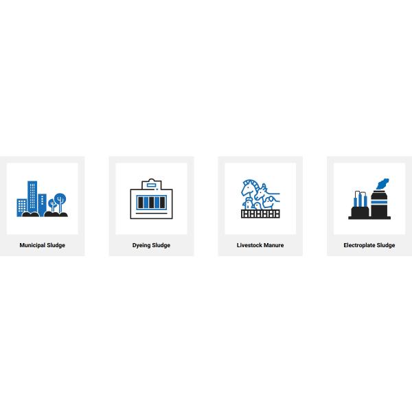 Super Rotary Sludge Dryer High Thermal Efficiency Wastewater Sludge Treatment