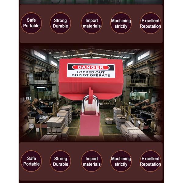 Durable Aluminum Padlock Red Color 38MM Shackle Length For Industrial Safety