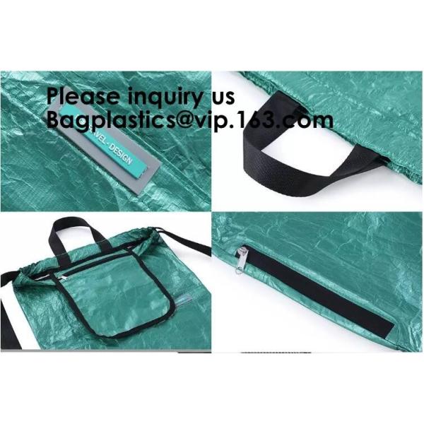 DuPont Paper Bags Shopping Bag,Custom LOGO Tyvek Washable Tearproof Paper Tote Shopping Bag, Bagease, Bagplastics, Pak