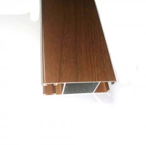 China 2.0mm Thickness 6063 Wood Grain Aluminium Profiles For Windows And Doors on sale