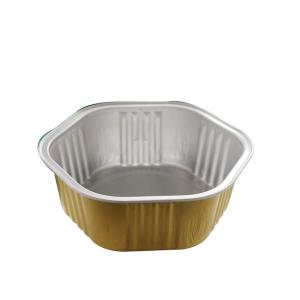 China Food Colorful Rectangular Mini Aluminum Pan Foil Cupcake Pans Baking Cups With Lids on sale