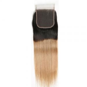 China 1b 27 Straight Virgin 4x4 Lace Closure Hair Pieces For Women'S Thinning Hair on sale