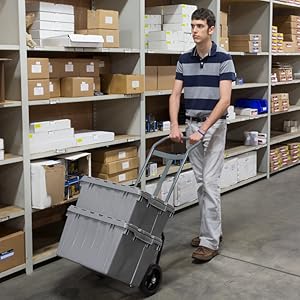 round trip totes reusable moving boxes plastic shipping industrial totes attached lid hinged lid