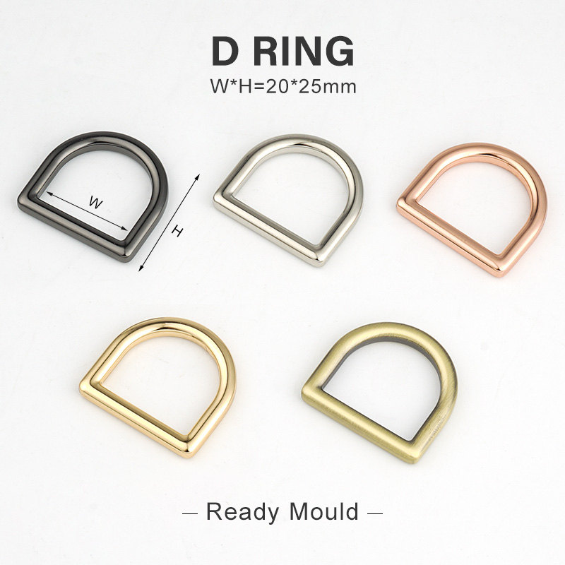 15 25 38 40mm Buckle Metal D-rings for Bag Accessories Eco-friendly Customized Shape