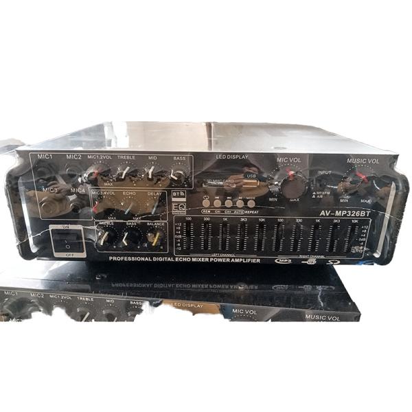 AV-326BT 2-Channel Mini Style 220V/110V Home Amplifier 800W Power BT Wireless Car Audio Stage Sound Quality