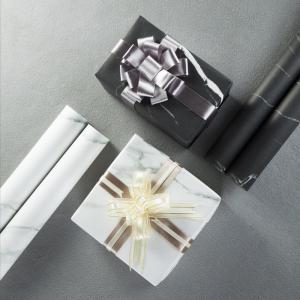 China White Black Marble Effect Gift Wrap Paper Roll 72cmx52cm OEM For Gift Decoration on sale