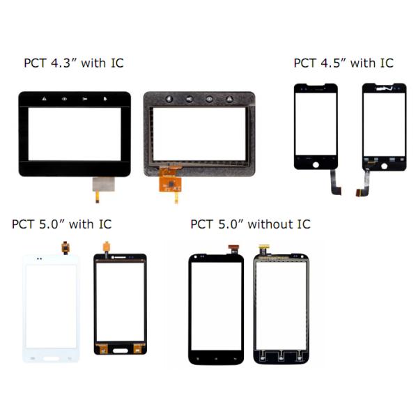 PCT/P-CAP 2" - 10.1" Projected Capacitive Touch Panel with I2C / USB Interface