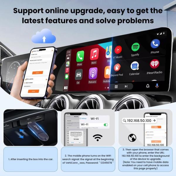 CarlinKit Mini Se Pro Smart Wireless Adapter Carplay 5.0 Bluetooth Wifi Android Auto Dual Channel Fast Link Usb Car Play Dongle