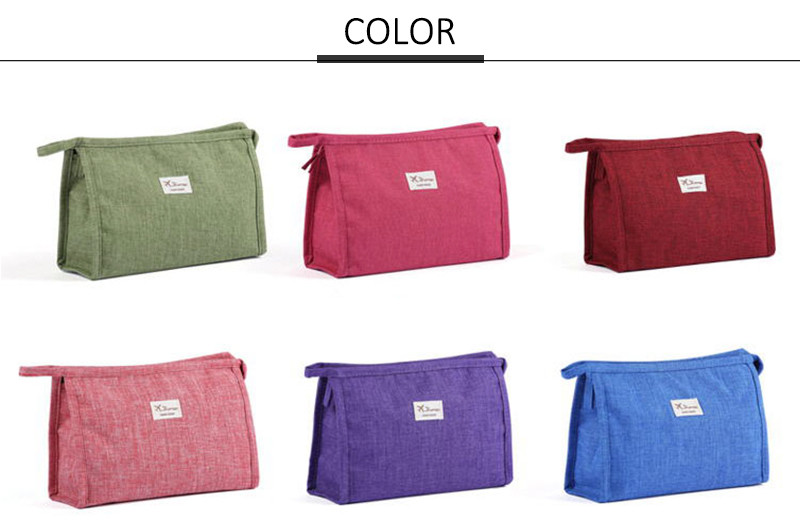 Zipper Private Label Plain Polyester Cosmetic Bag For Travel