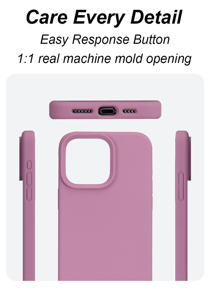 Pink Liquid Silicone Soft Phone Case Silicon Mobile Phone Cover For IPhone 16