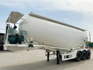Quality 53 cbm v type Bulk Cement powder Tank Trailer bulk cement tank semi trailer / dry powder tanker truck wholesale