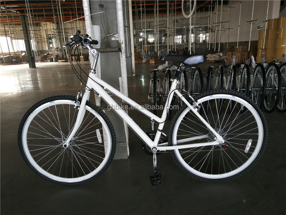 21 Speed Step Through Women Cycle Urban Lady City Hybrid Bike with Double V Brake