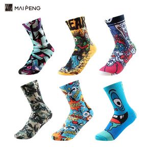 Quality Custom Logo Sublimation Printed Socks Polyester 3D Printed Socks wholesale