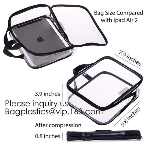 Promotional EVA cosmetic pouch bag with a rubber handle,eco friendly transparent BSCI women EVA cosmetic bag, bagease