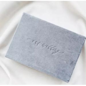 Quality Magnetic Velvet Jewelry Packaging Box CMYK Embossing With Ribbon wholesale